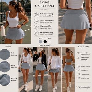SKIMS Light Blue Mini Skirt